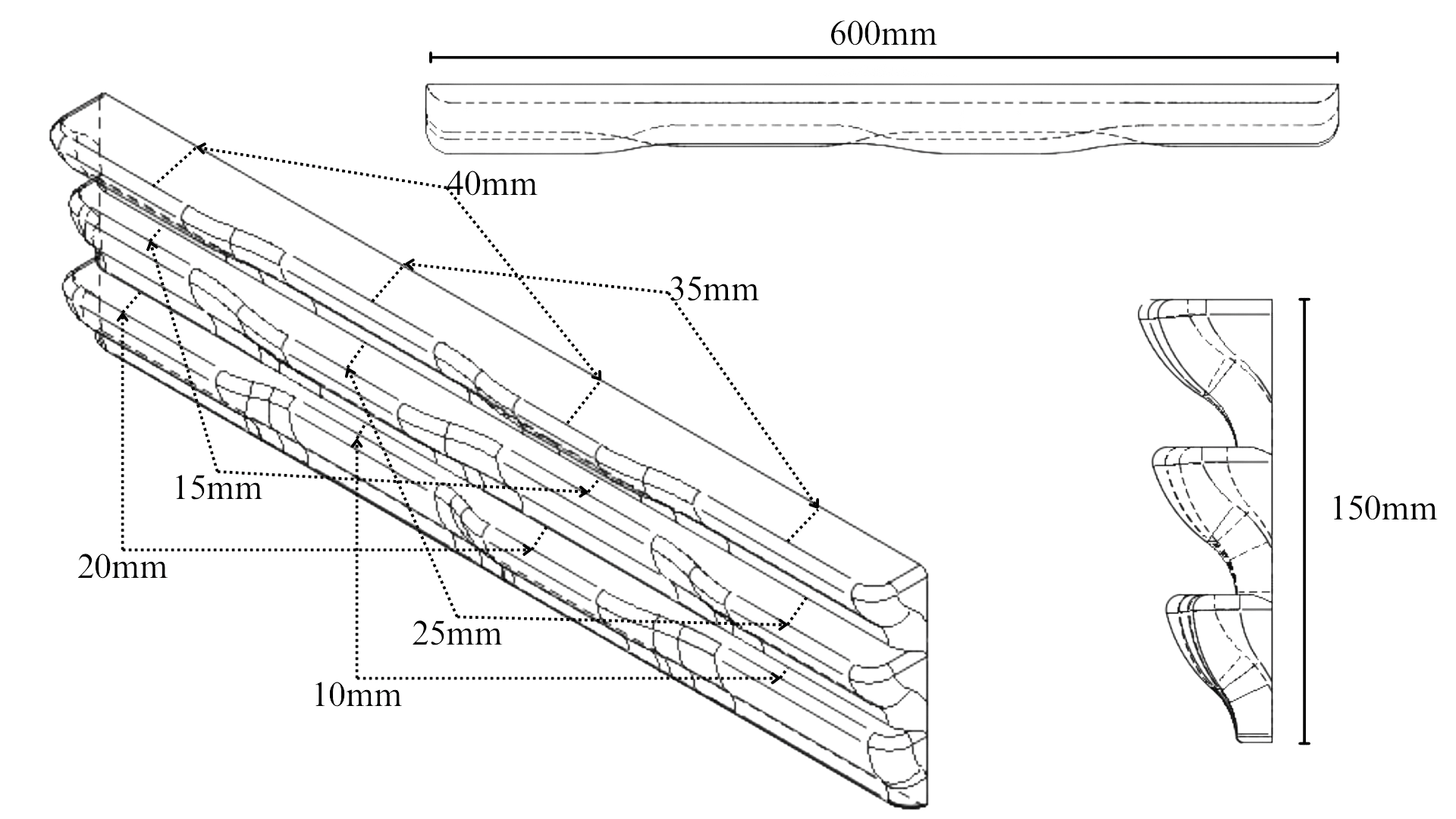 The Cascade Hangboard blueprint — labeled breakdown of every hold and component